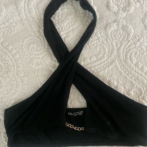 wrap chain crop top